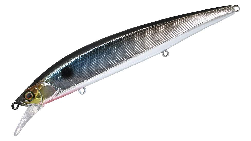 Jackall Lures Jackall Rerange 110, Jerkbait, HL Silver Shad, 4 1/3in, 1/2oz, JRERA110-HLSILS