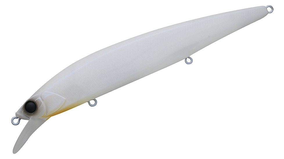 Jackall Lures Jackall Rerange 110, Jerkbait, Matte Pearl White, 4 1/3in, 1/2oz, JRERA110-MPWH