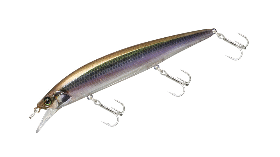 Jackall Lures Jackall Rerange 130 Jerkbait, RT Holo Minnow, 5 1/10in, 3/4oz, JRERA130-RTHLM