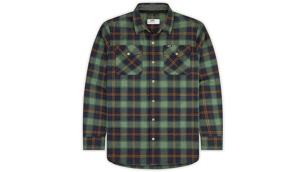 Jetty Mens Breaker Flannel Shirt, Agave, Small, F24BREA-M11002AGV-S