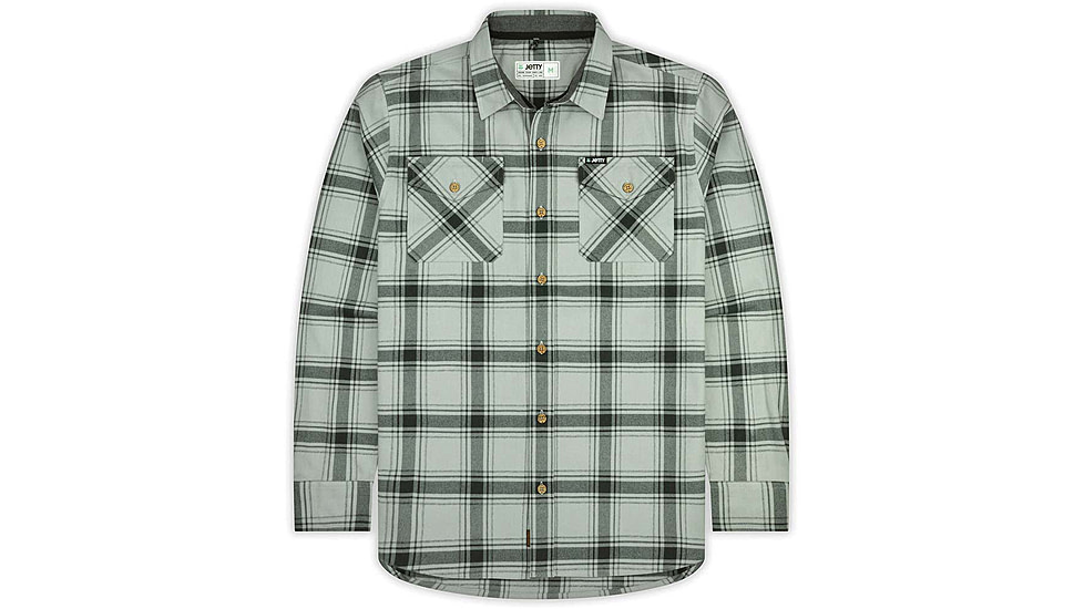 Jetty Mens Breaker Flannel Shirt, Grey, Small, F24BREA-M11002GRY-S