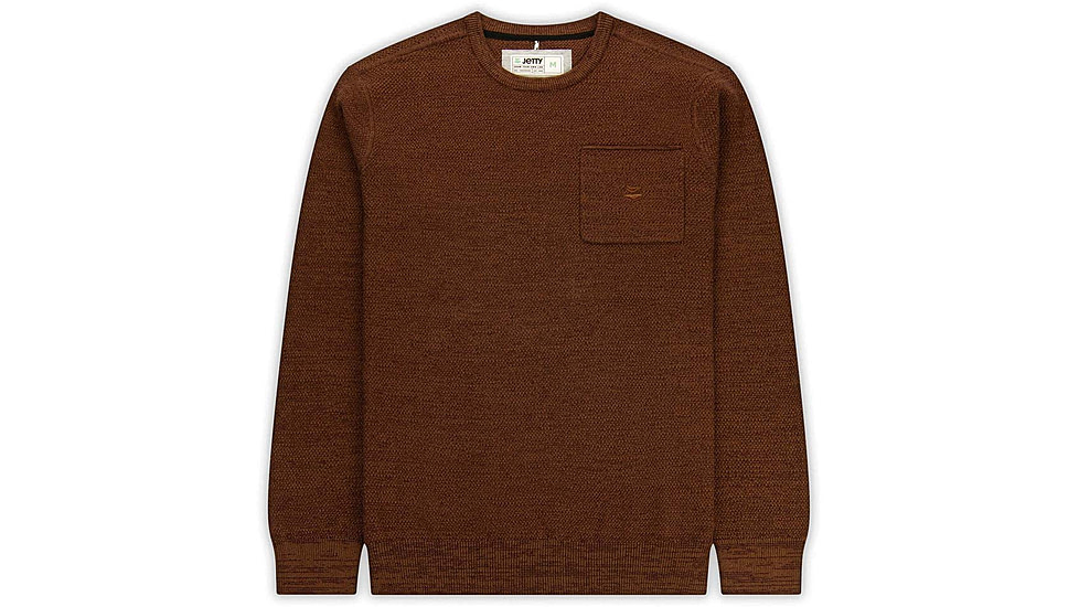 Jetty Mens Brine Sweater, Java, Small, F24BRIN-M14005JAV-S