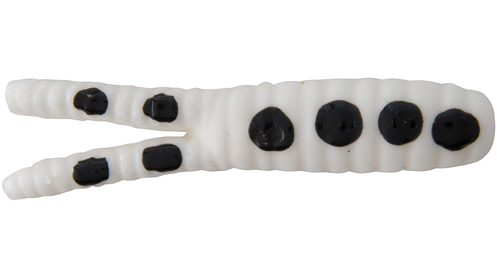 Johnson Nickel Blade Hard Bait, 1/4 oz, 2in / 5cm, Hook Size 4, Nickel Blade, White/Black Spots, 1119472