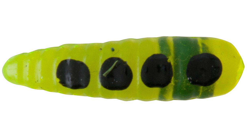 Johnson Nickel Blade Hard Bait, 1/4 oz, 2in / 5cm, Hook Size 4, Nickel Blade, Chartreuse/Black Spots, 1119467