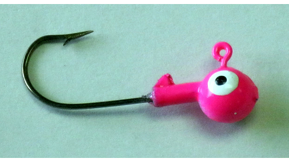 Kalins Fishing Kalin Roundhead Jig, 1/16oz, Size 4 Hook, Pink, 10/Pack, RH16-10