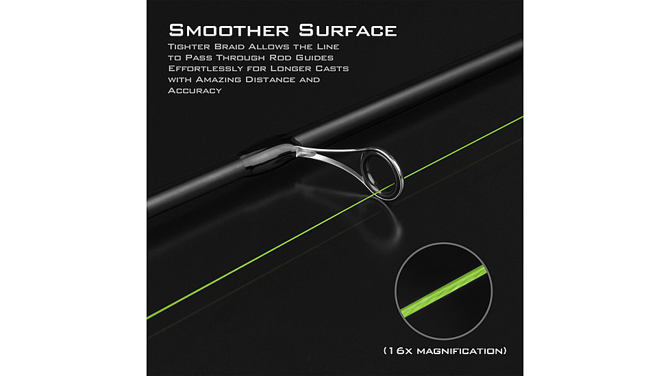 Kast King 13X Finesse Braided Fishing Line, Chartreuse, 12 lb/150 yd, KKLIBRDKP13XF150YCT1