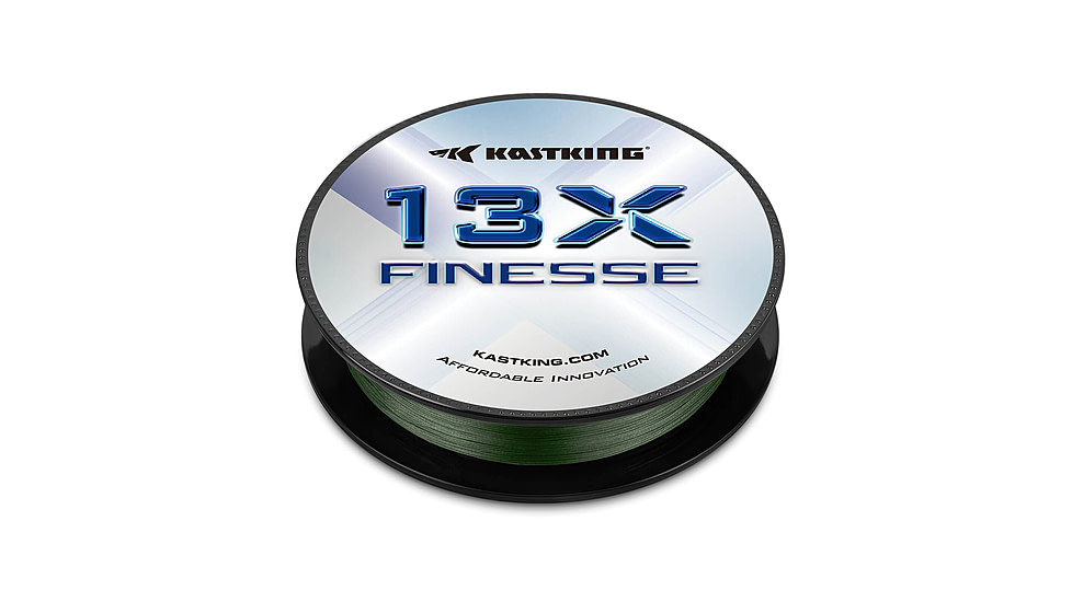Kast King 13X Finesse Braided Fishing Line, Moss Green, 15 lb/150 yd, KKLIBRDKP13XF150YMG1