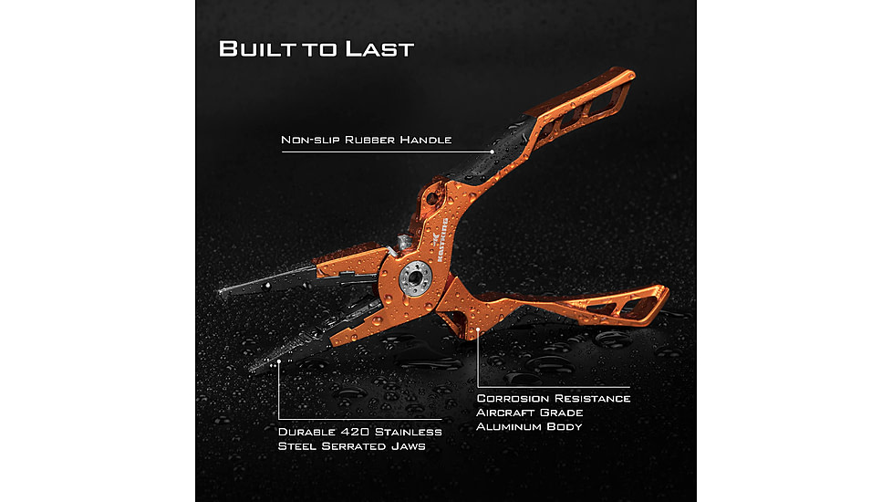 Kast King Gila Aluminum Straight Nose Plier, Burnt Orange, 7.5in, KKTATLSPLR8SALGIBTO