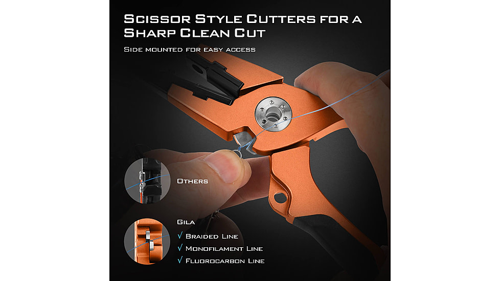 Kast King Gila Aluminum Straight Nose Plier, Burnt Orange, 7.5in, KKTATLSPLR8SALGIBTO