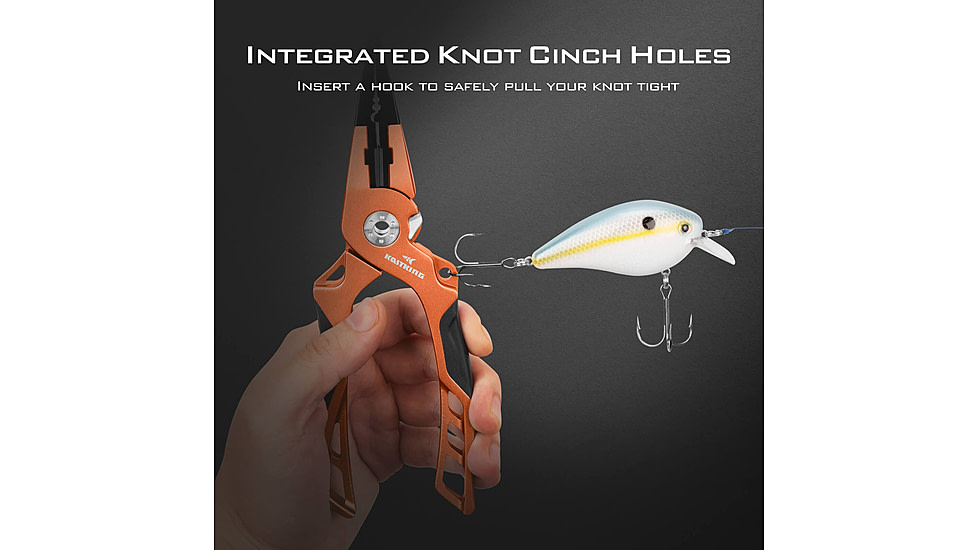 Kast King Gila Aluminum Straight Nose Plier, Burnt Orange, 7.5in, KKTATLSPLR8SALGIBTO