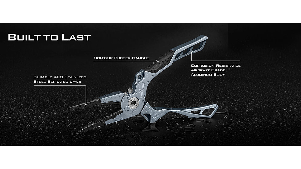 Kast King Gila Aluminum Straight Nose Plier, Burnt Orange, 7.5in, KKTATLSPLR8SALGIBTO