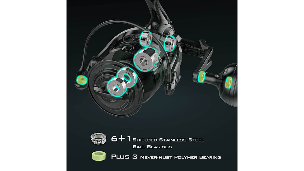 Kast King Kapstan Elite High Speed Saltwater Spinning Reel, 6.2:1, 13.9oz, KKRLSPNKPEHSS30