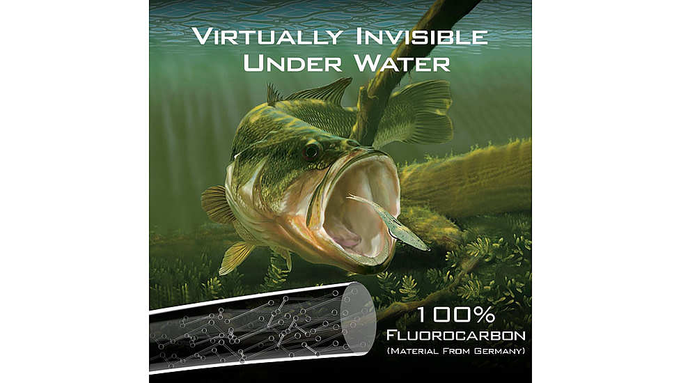 Kast King Kovert Fluorocarbon Fishing Line, Clear, 10 lb/200 yd, KKLIFLOKO200YCL10