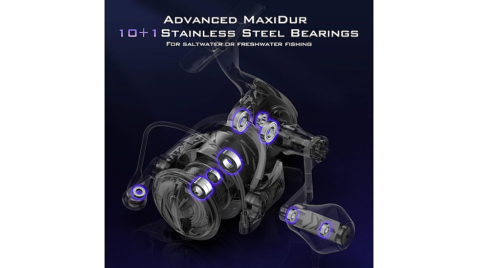 Kast King MegaJaws Elite Spinning Reel, 10+1, 6.2:1, 6oz, 30DX, KKRLSPNMJES30DX