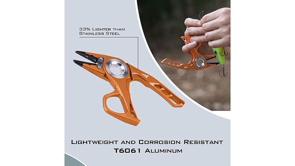 Kast King Micro Gila Plier, Burnt Orange, 6in, KKTATLSPLR6SALMIGIBT