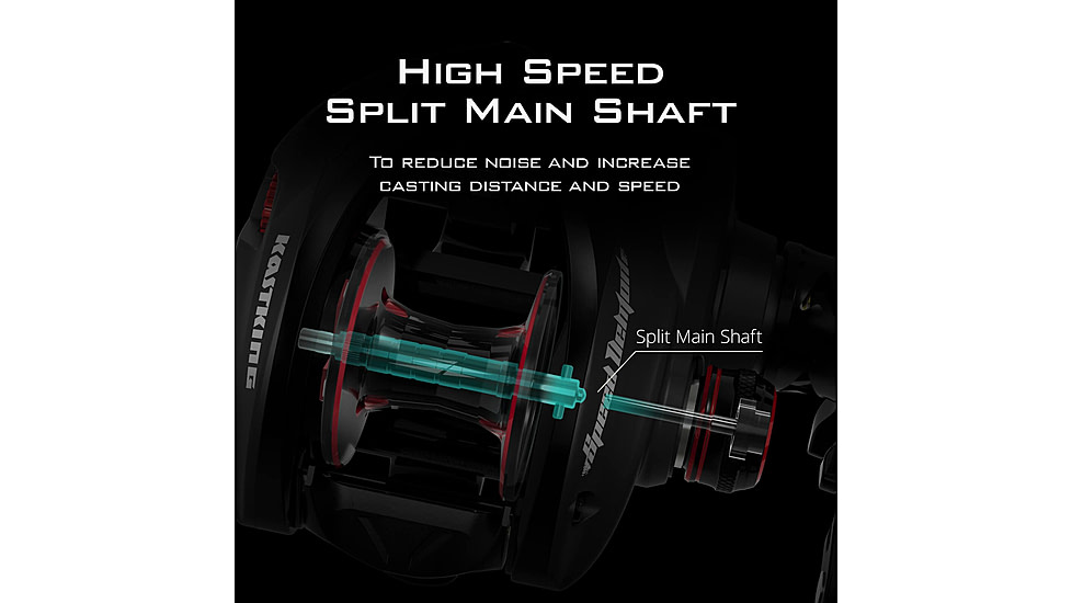 Kast King Speed Demon Elite Baitcasting Reel, Left, 7.4:1, KKRLCSTSDEDB74LGS