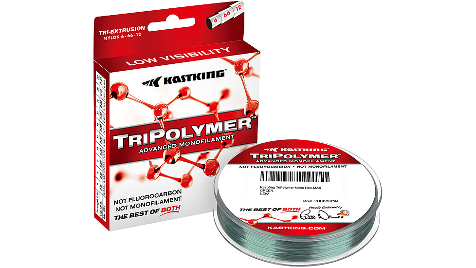 Kast King Worlds Premium Monofilament Fishing Line, Max Green, 12 lb/150 yd, KKLIMONTPM150YMGN12