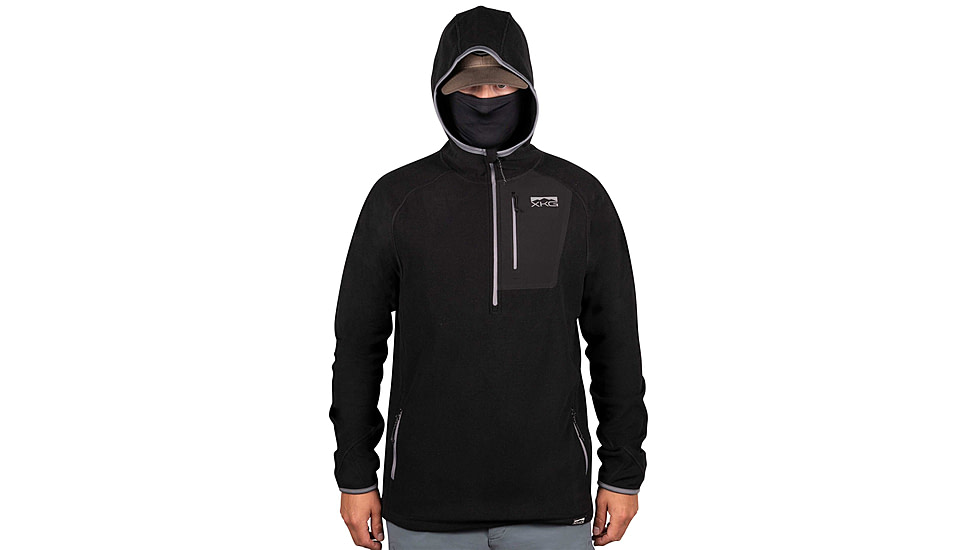 Kings Camo XKG Covert 1/2 Zip Hoodie w/Face Mask - Mens, Black, 3XL, XKG4214-BLK-3XL