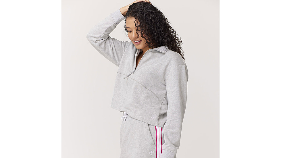 Krimson Klover Holly 1/2 Zip Shirt - Womens, Mid HTR Grey, Medium, S24302-017-M