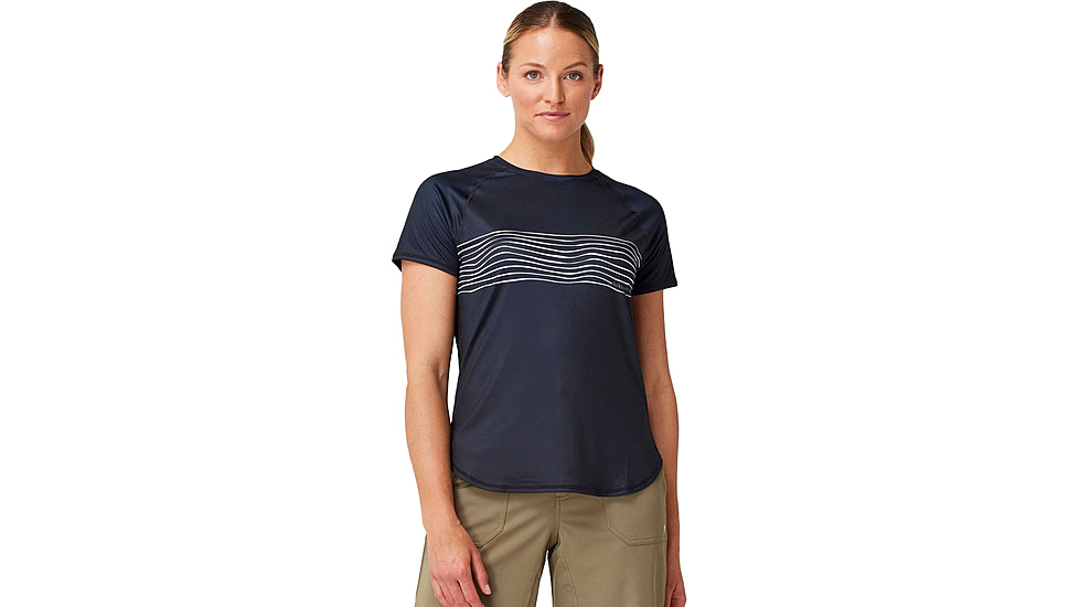 Krimson Klover Tori Short Sleeve Sunshirt - Womens, Stripe Wave, Small, S24601-944-S