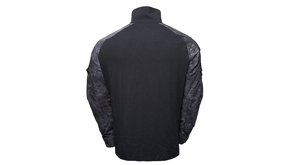 Kryptek Tactical Long Sleeve Zip - Mens, Black/Typhon, 2XL, 19TACZLSBKT7