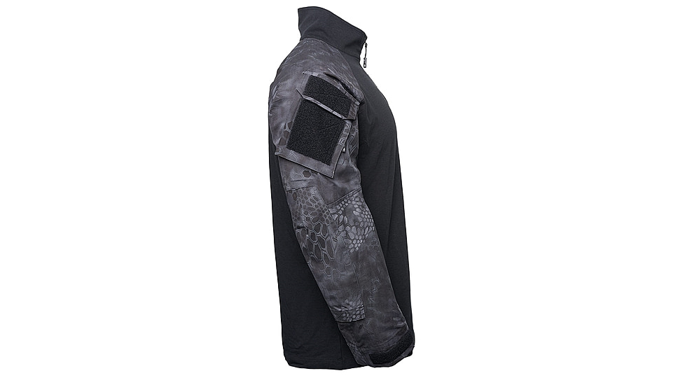 Kryptek Tactical Long Sleeve Zip - Mens, Black/Typhon, 2XL, 19TACZLSBKT7