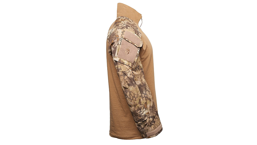 Kryptek Tactical Long Sleeve Zip - Mens, Coyote/Highlander, Extra Large, 19TACZLSCTH6