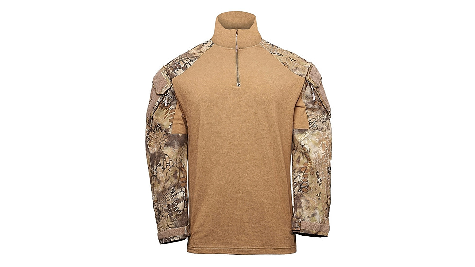 Kryptek Tactical Long Sleeve Zip - Mens, Coyote/Highlander, Extra Large, 19TACZLSCTH6
