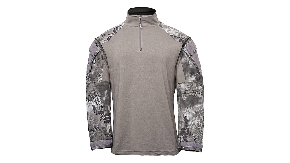 Kryptek Tactical Long Sleeve Zip - Mens, Dark Charcoal/Raid, 2XL, 19TACZLSDCR7