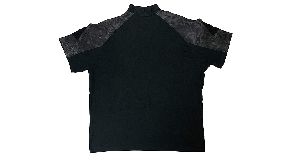 Kryptek Tactical Short Sleeve Rugby - Mens, Black/Typhon, Medium, 19TACRSSBKT4