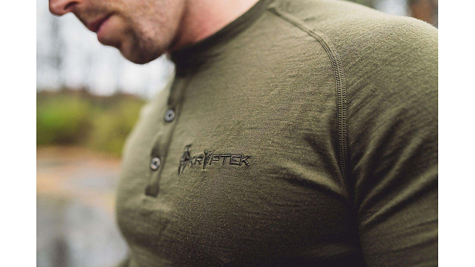 Kryptek Theos Merino Long Sleeve Shirt - Mens, Olive, L/Reg, 21MWHLSO5