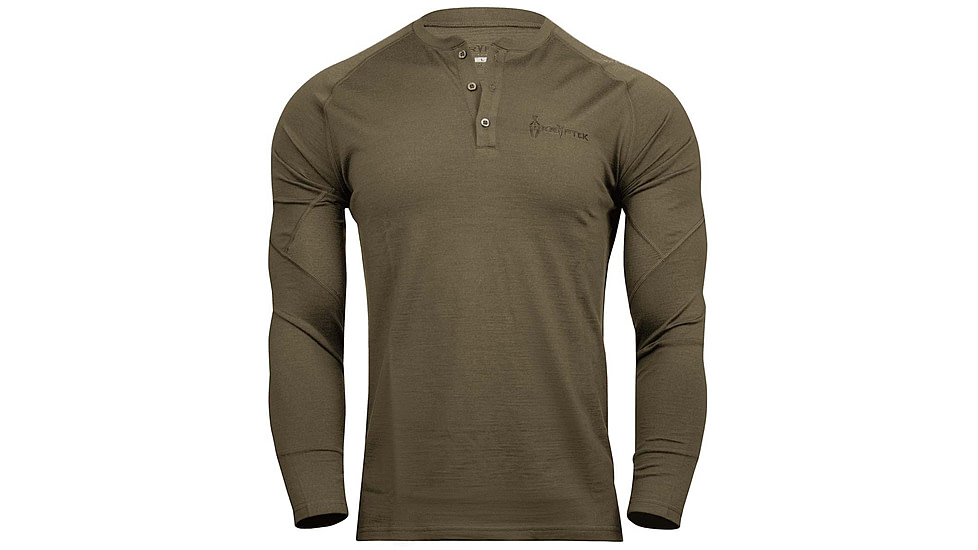 Kryptek Theos Merino Long Sleeve Shirt - Mens, Olive, L/Reg, 21MWHLSO5