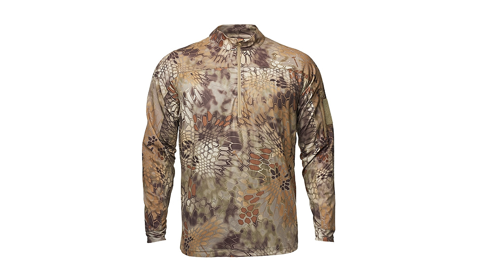 Kryptek Valhalla 2 Long Sleeve Zip Shirt - Men's, Medium, Highlander, 18VALLSZH4