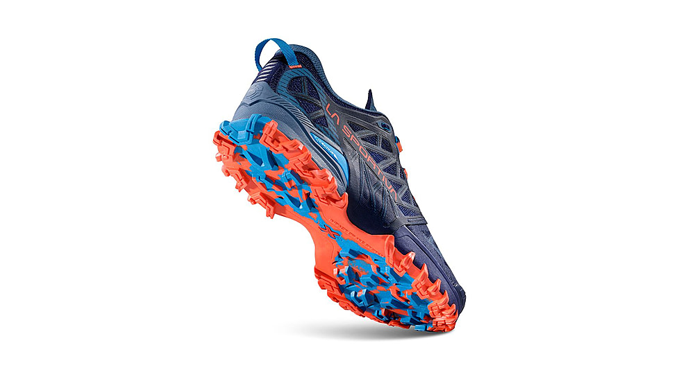 La Sportiva Bushido III Road Running Shoes - Mens, Deep Sea/Cherry Tomato, 44.5, 56S-643322-44.5