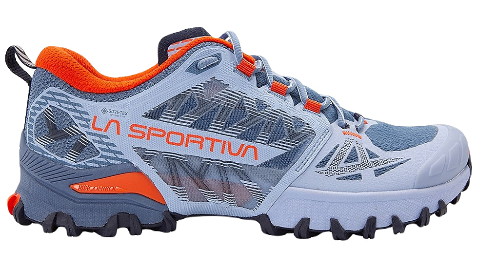 La Sportiva Bushido III Wide GTX Road Running Shoes - Womens, Stone-Blue/Moonlight W, 37, 35A-645644W-37
