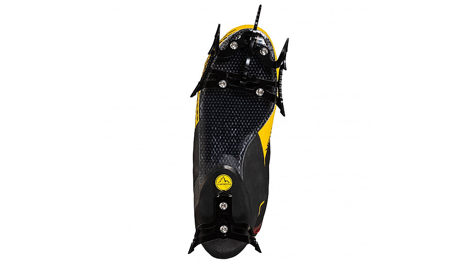 La Sportiva Mega Ice Evo Climbing Shoes - Mens, Black/Yellow, 43.5, ZFCS031-K00Y00-43.5