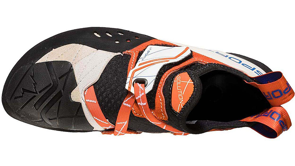La Sportiva Solution Climbing Shoes - Womens, White/Lilyorange, 39 EU, 20H-000203-39