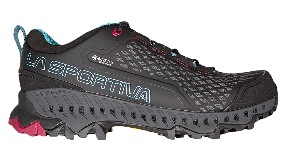 La Sportiva Spire GTX Hiking Shoes - Womens, Black/Topaz, 39, ZFHS095-K00B24-39