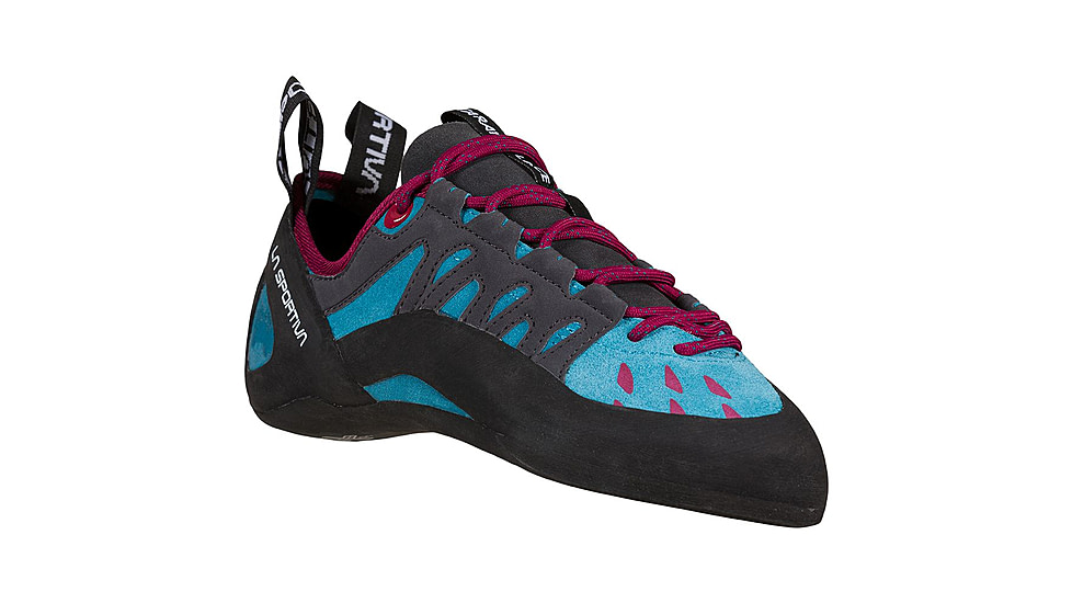 La Sportiva Tarantulace Climbing Shoes - Womens, Topaz/Red Plum, 41.5, 30M-624502-41.5