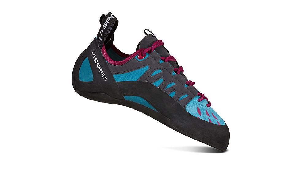 La Sportiva Tarantulace Climbing Shoes - Womens, Topaz/Red Plum, 41.5, 30M-624502-41.5