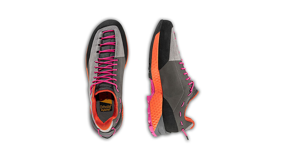 La Sportiva TX Guide Leather Approach Shoes - Womens, Grey/Cherry Tomato, 36, 27T-901322-36