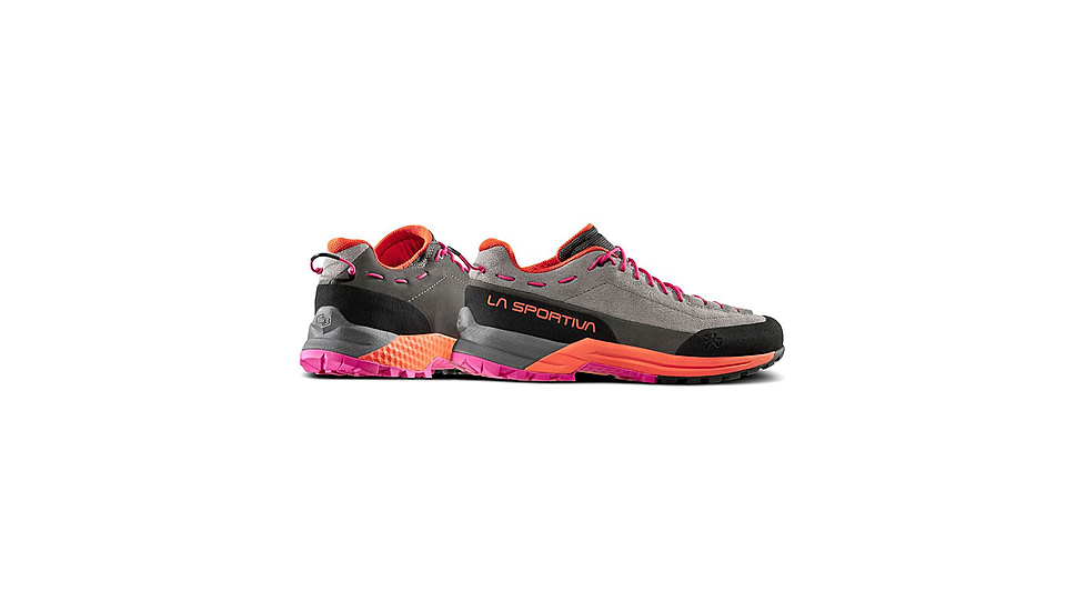 La Sportiva TX Guide Leather Approach Shoes - Womens, Grey/Cherry Tomato, 36, 27T-901322-36