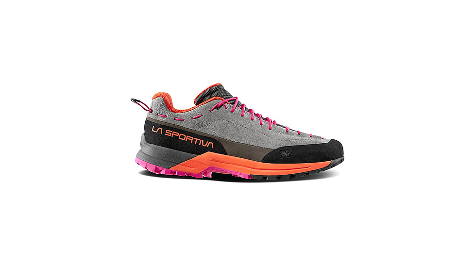 La Sportiva TX Guide Leather Approach Shoes - Womens, Grey/Cherry Tomato, 36, 27T-901322-36