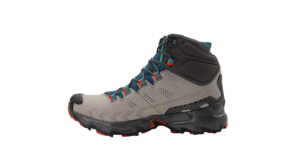 La Sportiva Ultra Raptor II Mid Leather GTX Hiking Shoes - Womens, Grey/Cherry Tomato, 43, ZFHS097-G01R22-43