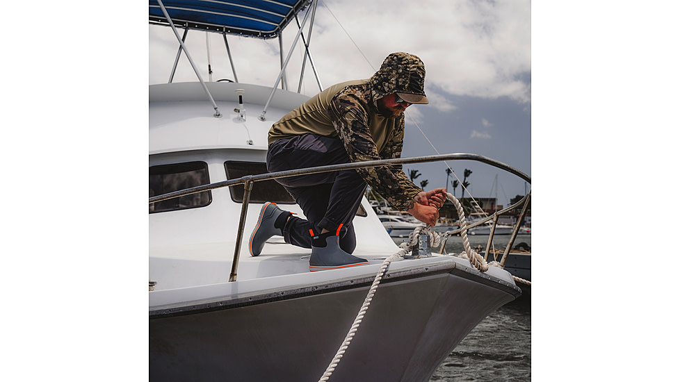 LaCrosse Footwear Alpha Deck Boot 6in - Mens, 11.5 US, Wide Width, Gray/Orange, 11.5, 621200-11.5W