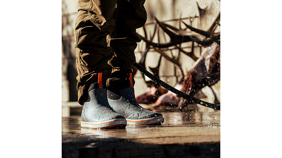 LaCrosse Footwear Alpha Deck Boot 6in - Mens, 11.5 US, Wide Width, Gray/Orange, 11.5, 621200-11.5W