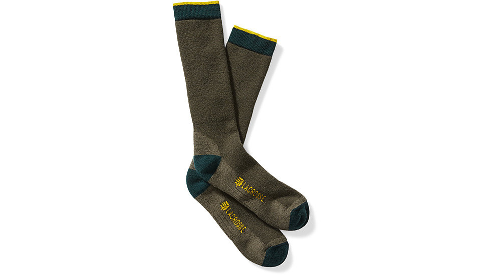 LaCrosse Footwear Wool Midweight Crew Socks - Mens, OD Green, Medium, 913322-M