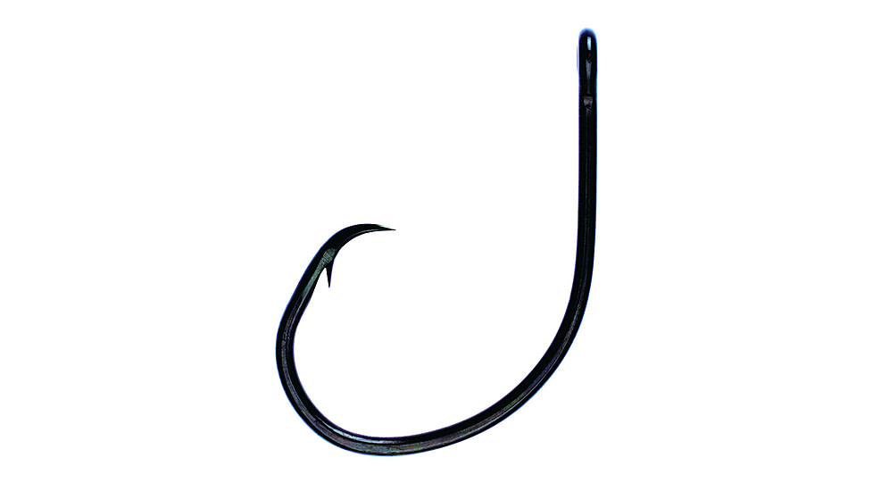 Lazer Sharp Circle Sea Hook,Billfish Endorsed,Wide Gap,Non-Offset,Ringed Eye,Light Wire,Forged Point,Platinum Black Plus,50-Box Hooks L2004ELF-8/0