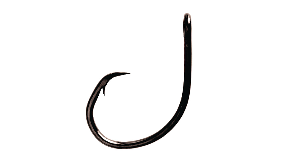 Lazer Sharp Circle Sea Hook,Medium Wire,Non-Offset,Ringed Eye,Forged Point,Platinum Black Plus,G-Pack Hooks L2004G-8/0