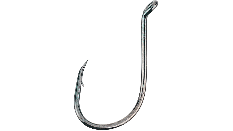 Lazer Sharp Octopus Hook,Long Shank,Offset,Up Eye,Forged,Needlepoint,Platinum Black,G-Pack Hooks L2BG-3/0